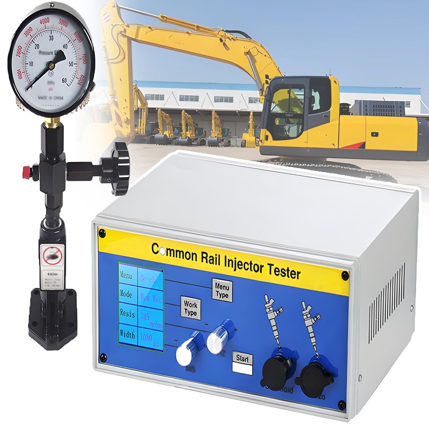 Probador Boquillas Diesel Profesional Multifunción,Comprobador Electromagnético Inyectores,Comparobador Inyectores Diésel Common Rail,Temperatura Funcionamiento -30 °C - 70 °C