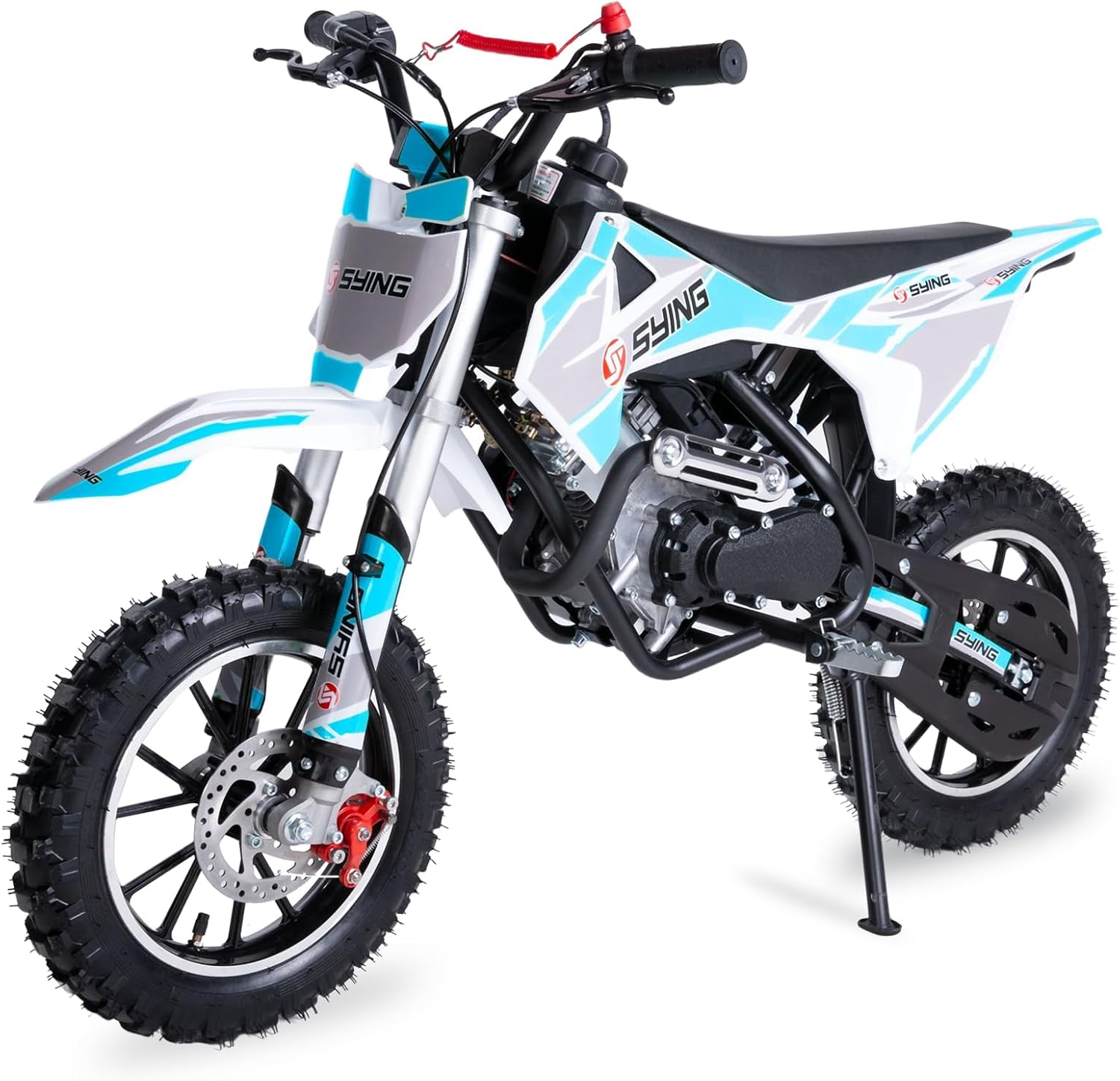 58CC 4-Stroke Kids Dirt Bike, Pro Engine Gas Dirt Bikes for Kids 8-14, Pull Start Motorbike, 10" Wheels Up to 21.75 Mph Mini Moto Gift for Child Teens, W/EPA Approved
