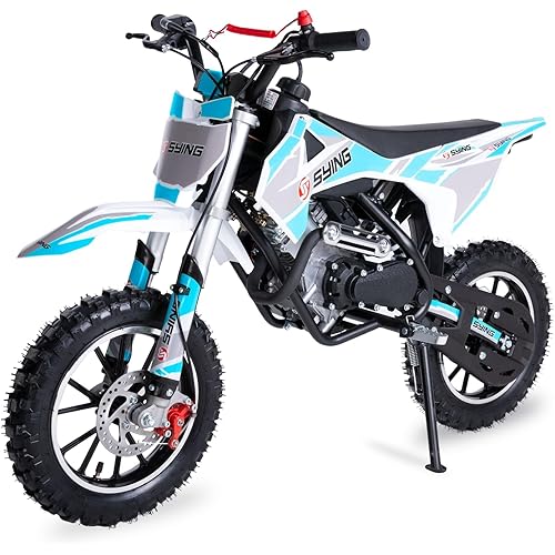 58cc 4-Stroke Pocket Rocket Pit Bike Gas Pocket Motorbike,Gas Dirt Bikes for Kids, Off-Road Pull Start Pit Bike,10" Tires,Ideal Gifts for Boys/Girls, W/EPA Approved.