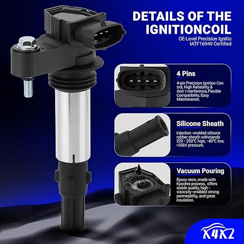 Vista 77 de Paquetes de bobina de encendido UF549 y bujía de iridio doble 9029, para Nissan Altima Versa Sentra Rogue Cube NV200 Pathfinder Infiniti FX50 M56