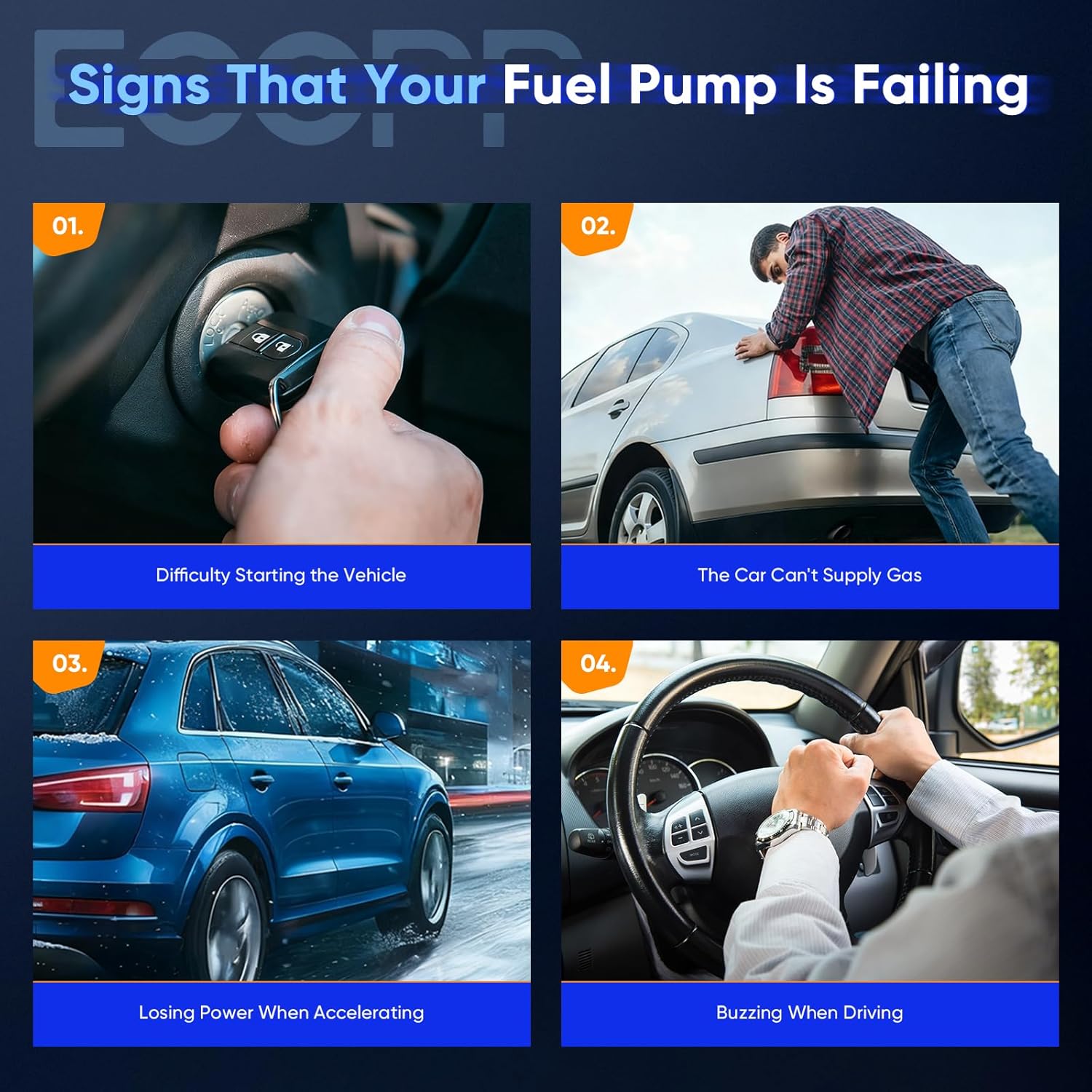 ECCPP E8714M Electric Fuel Pump Module Assembly Compatible with Honda Fit 2007-2008 L4 1.5L Petrol SOHC, Replaces FG1264, P76416M, 17045SLNA01