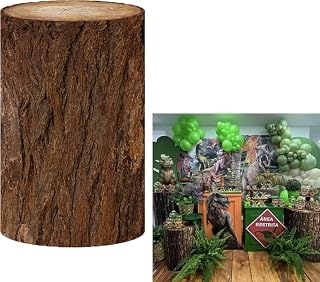 Vintage Wooden Pedestal Covers for Birthday Party Decoration Wood Grainy Texture Plinth Cover Wedding Bridal Shower Photography Baptism Communion Cylinder Cover Props NO-236-D40H90