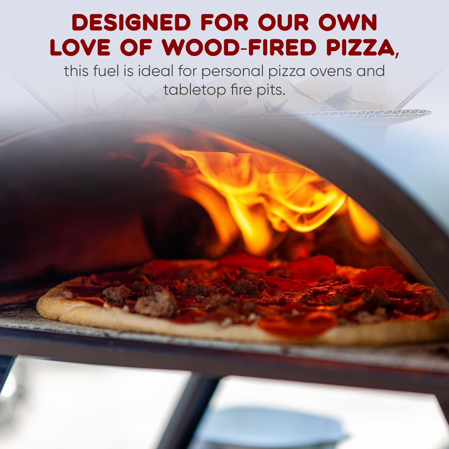 Old Wood Pizza Oven Wood – 20 lbs Kiln-Dried Oak Fire Starter for Wood-Fired Pizza Ovens, Grills, Smokers – Firewood Logs for Outdoor Cooking, Fireplace – Compatible with Ooni, Gozney, Solo Stove