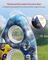 Vista 4 de QPAU Objetivo Inflable de Doble Agujero para Fútbol para Niños y Adultos, Juego de Lanzamiento de Tamaño Real para Patio Trasero con 4 Pelotas