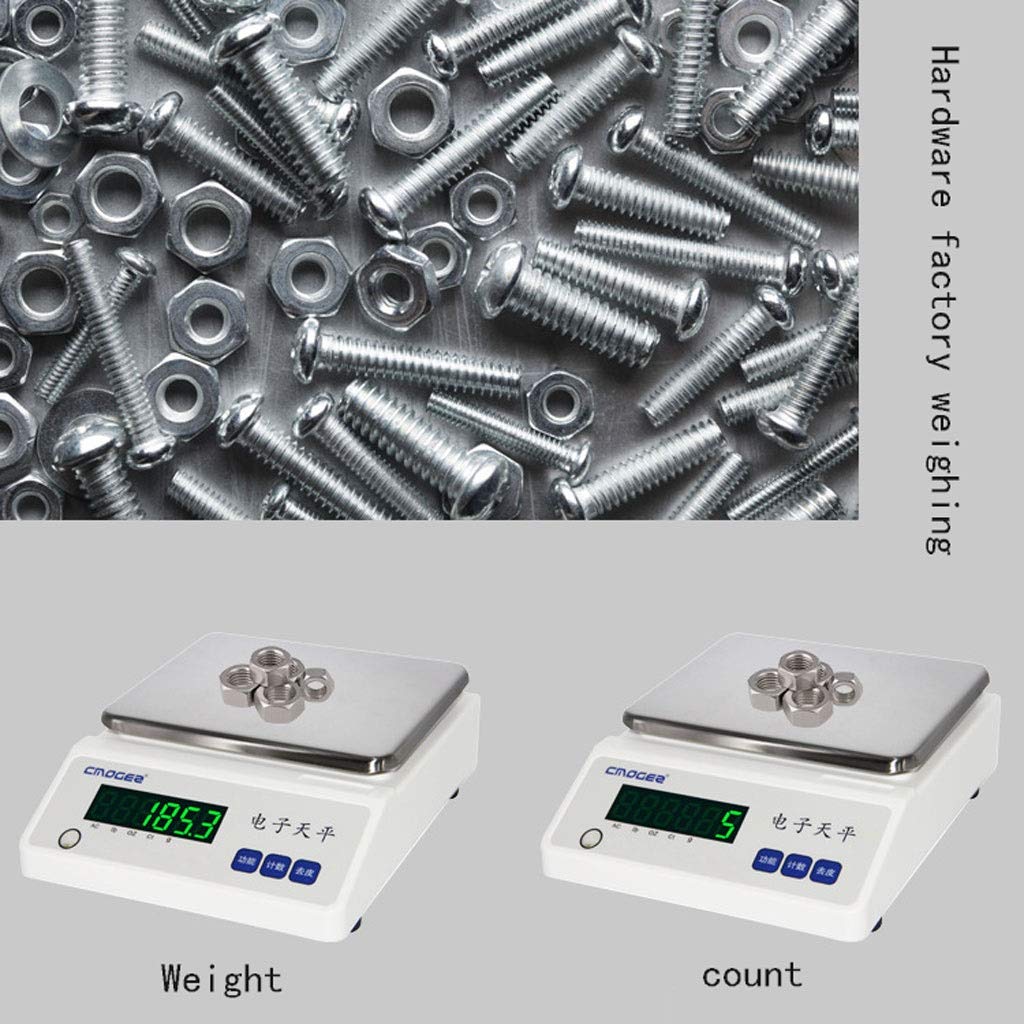 Commercial Electronic Scale High Accuracy LCD Display Stainless Steel Tare Features for Fruit Vegetables Weighing, 3000g/0.01g (A 3000g/0.01g)