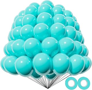 200pcs Teal Blue Balloons 5 Inch, Small Mini Latex Balloons for Party Birthday Baby Shower Anniversary Festival Arch Garland Decoration