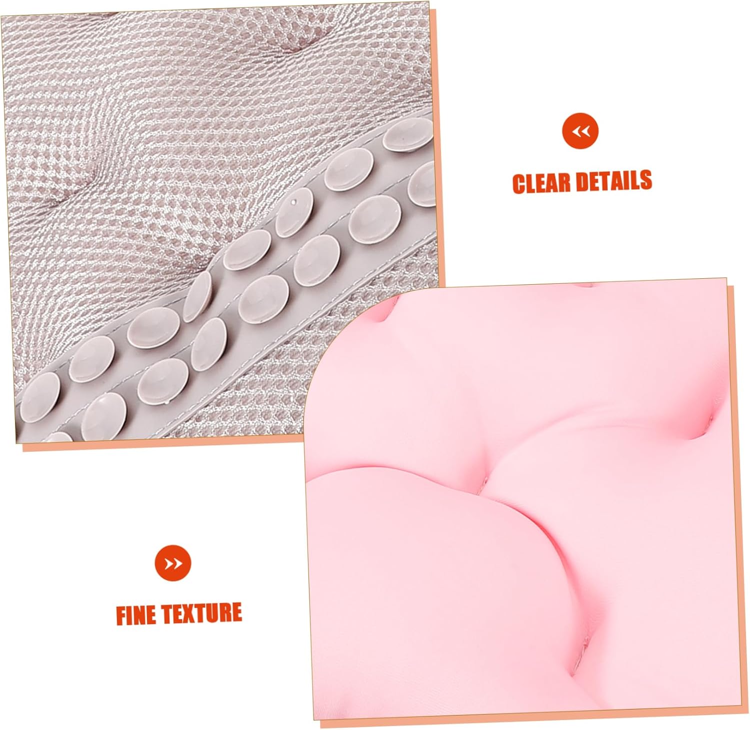 Bath Cushion for Adults Bathtub Pillow Cups Soft and Skin-Friendly Bath Mat Shower Tub Cherry Design