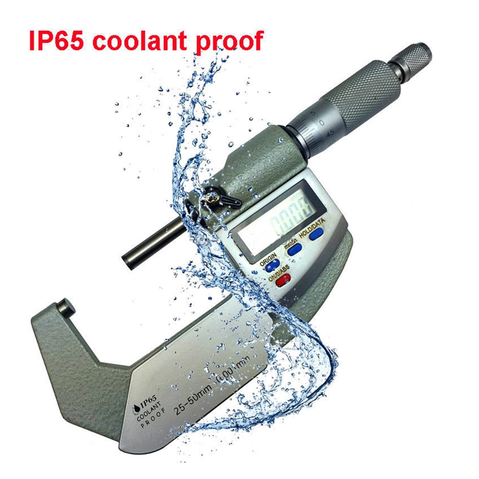 Indicador de Cuadrante, Micrómetro exterior de 25mm, calibrador espesor, micrómetro electrónico 0-25mm, 0.001mm, Digital resistente al agua IP65