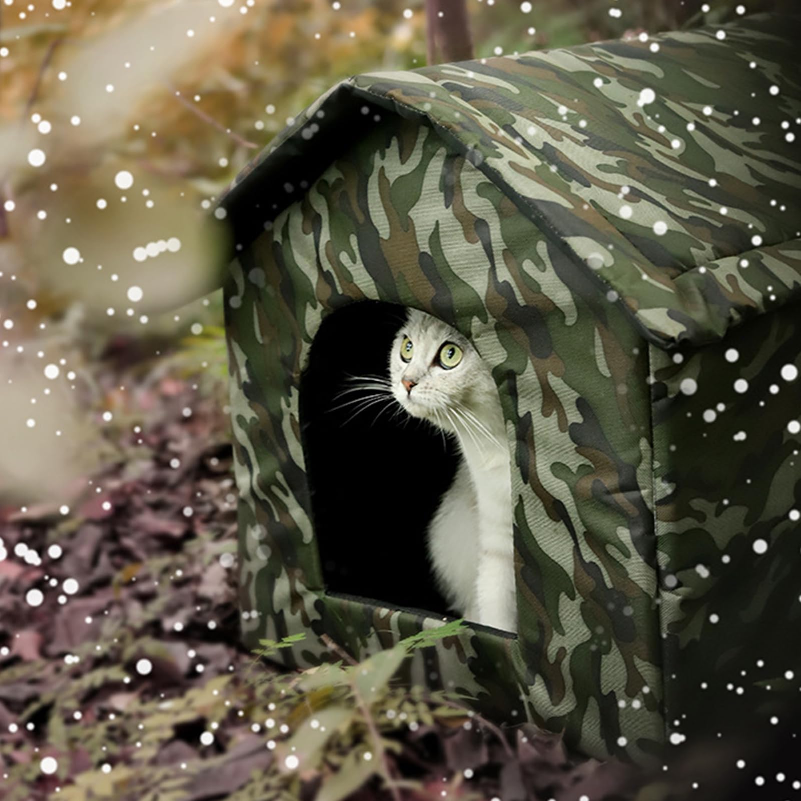 Cuccia per cani da esterno, antivento, antiscivolo, impermeabile | Cuccia isolata per cani e cuccioli, per gattini, cuccioli, gatti selvatici all'aperto