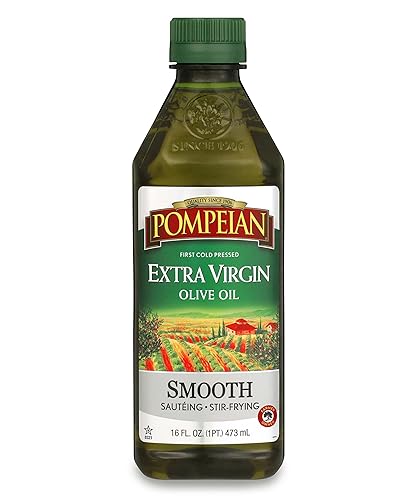 Pompeian - Aceite de oliva extravirgen de primera presión en frío sabor suave y delicado perfecto para saltear naturalmente libre de gluten