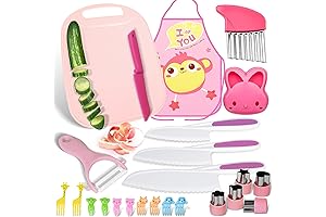 Montessori Kitchen Tools for Toddler, Kids Kitchen Knife Set Include Serrated Edges...