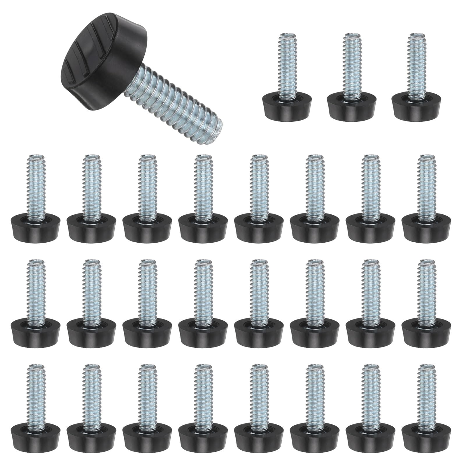 Niveladores de patas de muebles para evitar cojeos en sillas, rosca 1/4"-20, 28 uds