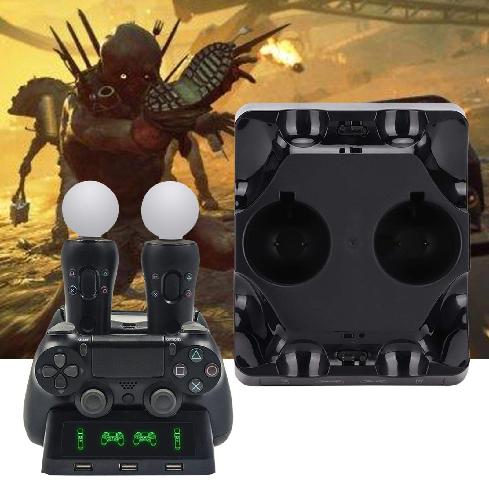Dock di ricarica, controller di ricarica multifunzione DC 5V Quattro dock di ricarica per PS4/PS4/PS4 VR
