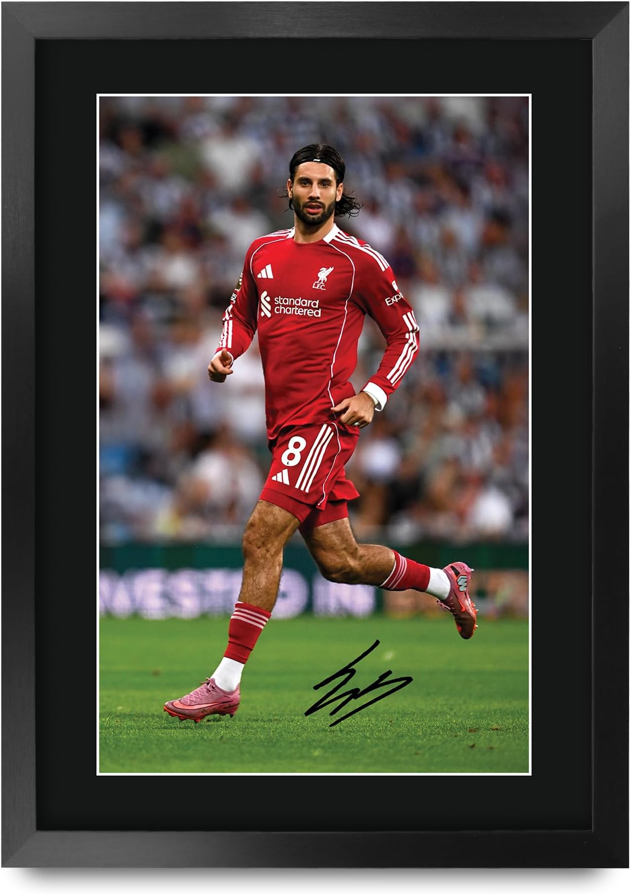 Dominik Szoboszlai Liverpool Gifts Printed Signed Autograph Picture for Soccer Fans and Supporters (ID-000078) - 16" x 12" Framed
