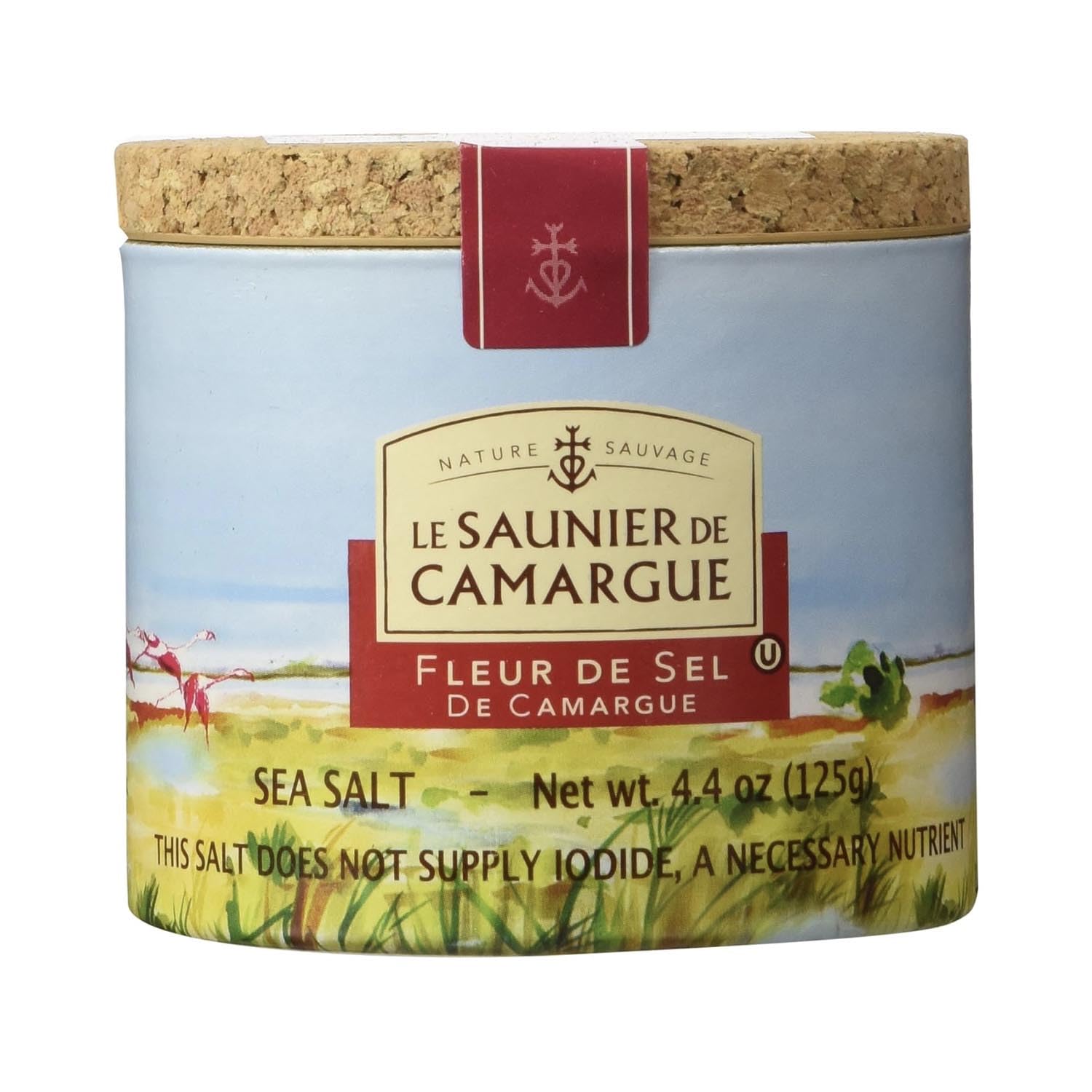 Le Saunier De Camargue Fleur De Sel Sea Salt, 4.4 Ounce Canisters (6 PACK)