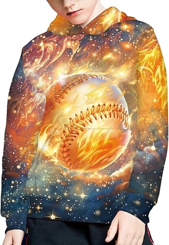 Unisex Kids Hoodies Youth Hooded Pullover Long Sleeve Sweatshirts with Pockets