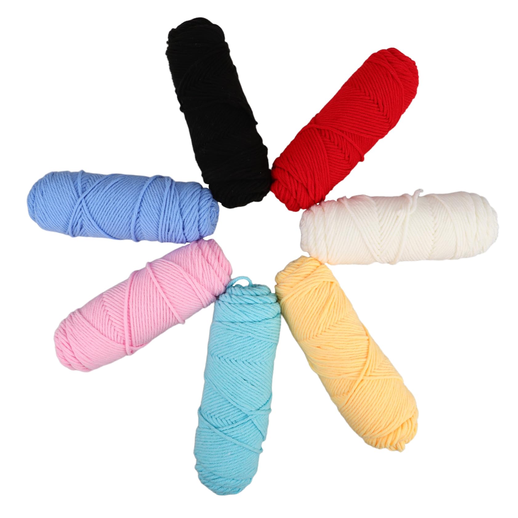 Filato di Cotone all Uncinetto 7 Pezzi 8ply per Lavori Creativi
