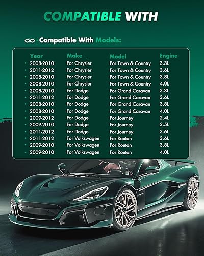 Miniatura 5 de SCITOO - Juego de pastillas de freno de cerámica, 8 pastillas de freno para 08-12 para Chrysler Town & Country, 08-12 para Dodge Grand Caravan,