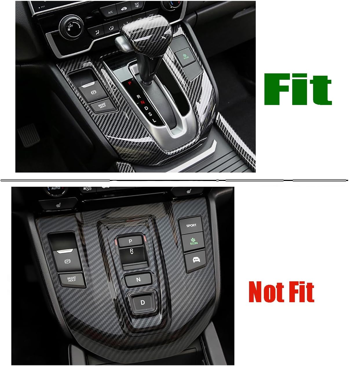 Car Accessories Fit for Honda Gas CR-V CRV 2017 2018 2019 2020 2021 2022 Gear Shift Panel Cover Interior Decoration Trim (Blue) Stainless Steel 2 PCS (with Gear Lever)