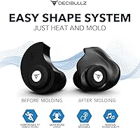 Vista 5 de Decibullz Moldable Ear Plugs for Concerts, High Fidelity Hearing Protection for Noise Reduction & Sensitivity, Noise Cancelling Earplugs Perfect for