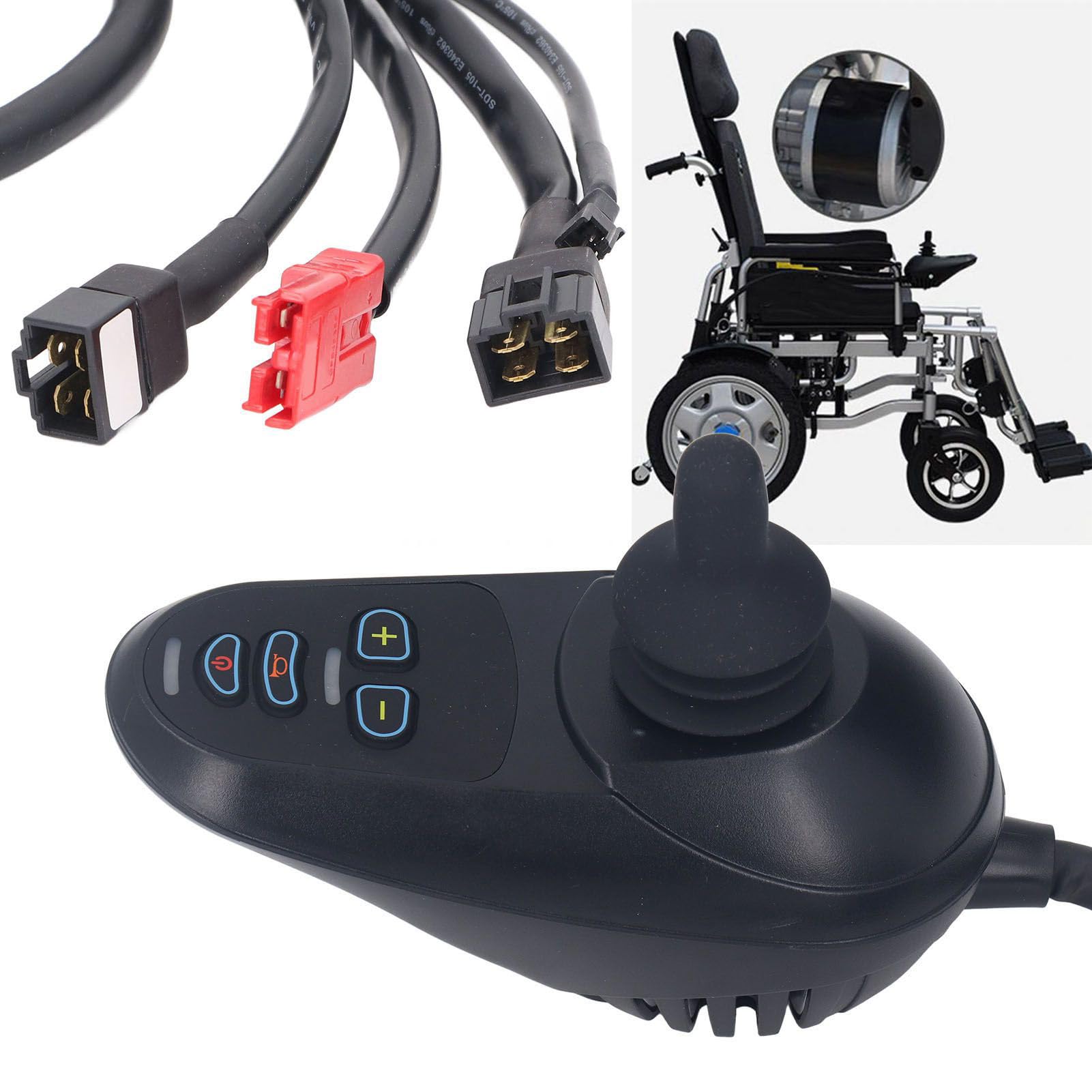 CHICIRIS Controlador de Potencia para Silla de Ruedas Eléctrica, Controlador de Joystick 45A de Alta Sensibilidad para Sillas de Ruedas con Motor Cepillado, Robots Inteligentes,