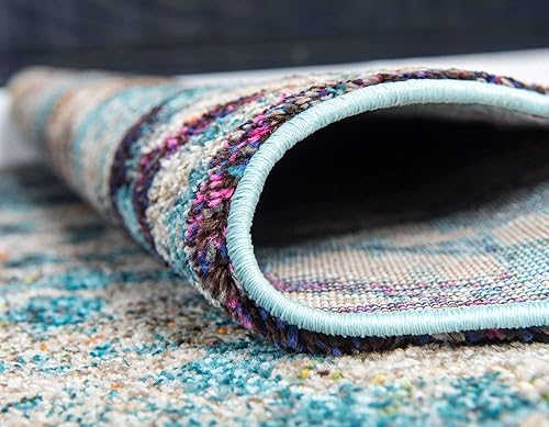 Miniatura 6 de Unique Loom Vita Collection - Alfombra tradicional saturada con medallones florales saturados (3 pies 3 pulgadas x 5 pies 3 pulgadas, rectangular,