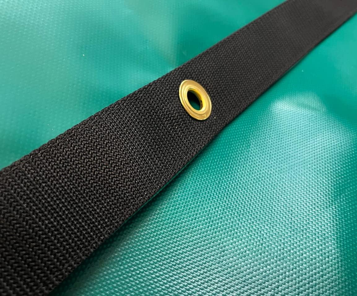 Tarp, Heavy Duty, Waterproof, 18 Oz. Vinyl w/Reinforced Edges (3' X 4' Feet, Green)