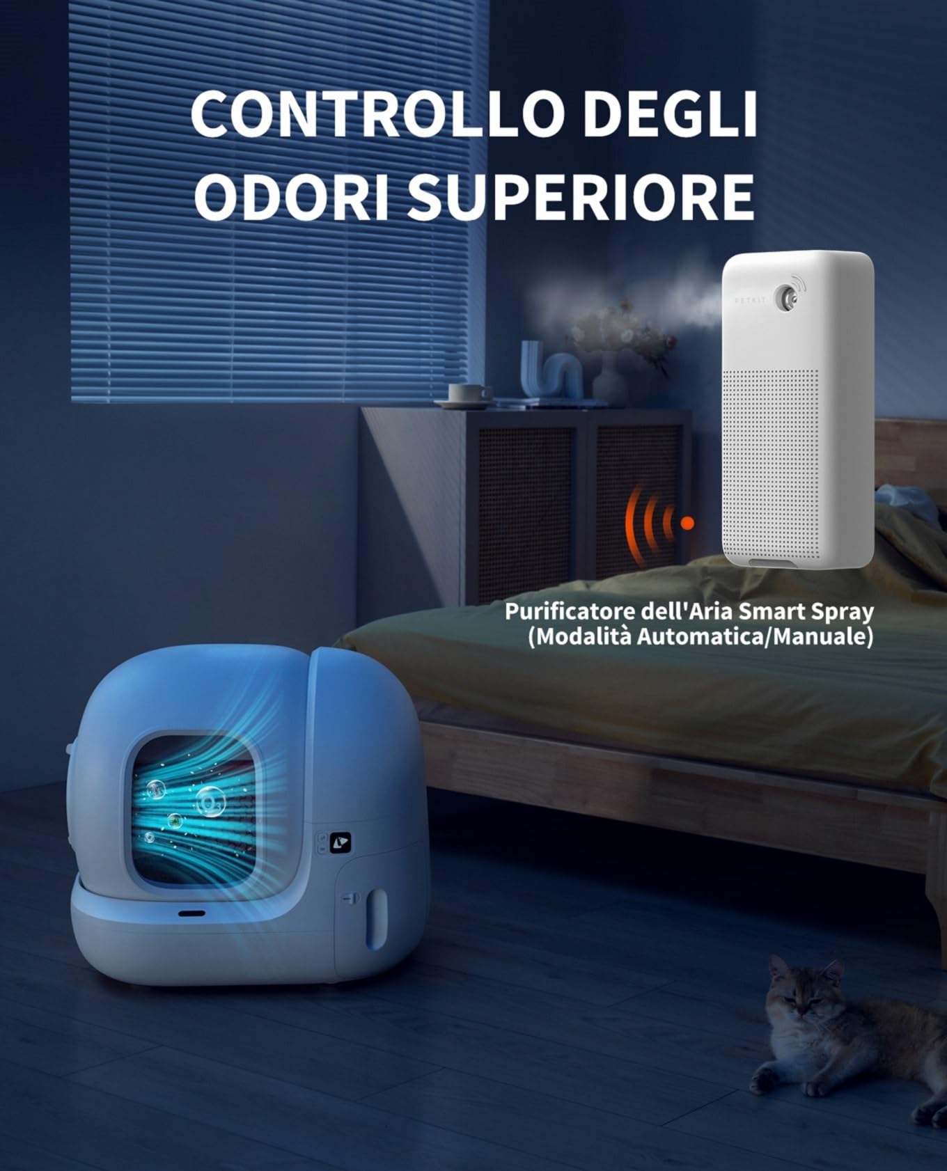 PETKIT Pura Max Lettiera Gatto Autopulente, Lettiera Automatica per Gatti,XSecure,Antiodore,capacità Massima 76L,Controllo App per più Gatti