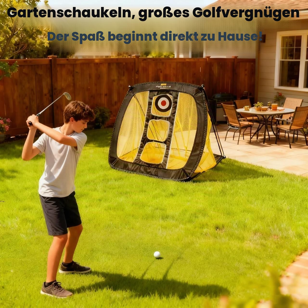PodiuMax Golf Chip Netz, Putting-Schwung-Training, Verbessert die Genauigkeit, Geeignet für Innenräume, Innenhöfe, Rasenflächen Golfbegeisterte Männer & Frauen