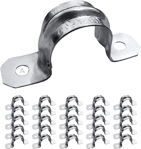 Correa de tubo a presión de dos agujeros de 1 pulgada para instalación de conductos EMT, costilla reforzada para mayor resistencia, acero