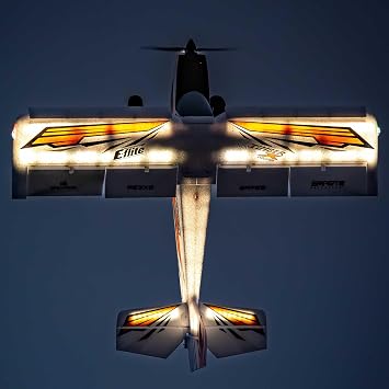 E-Flite Night Timber X Evolutions 1.2 m Bind N Fly Basic Remote Controlled Aeroplane with Night Flight LED Lighting AS3X+ and Safe Select