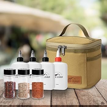 Aazon.co: Portable Caping Spice Bag Kit: Travel Spice Kit With 9 Spice Jars Caping Spices