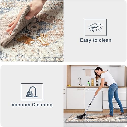 Vista 58 de KIMODE - Juego de 2 tapetes de cocina bohemios, antifatiga, antideslizantes, impermeables, ergonómicos, acolchados, cómodos, para lavandería, Caqui