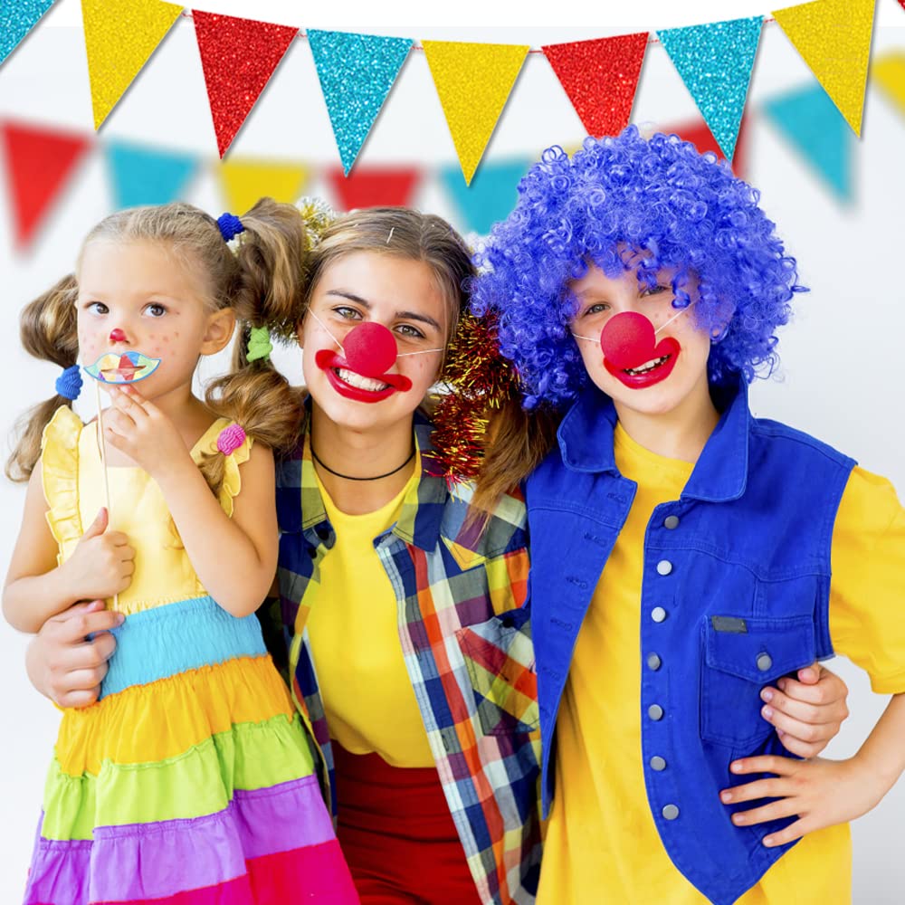 AhfuLife Kit Décoration Carnaval - 12 Fanions Triangulaires