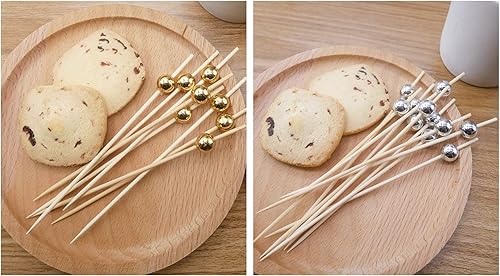 Miniatura 4 de 200 palillos de cóctel de perlas, palillos de dientes de cóctel para aperitivos, brochetas de cóctel de bambú para bodas, fiestas, bebidas,