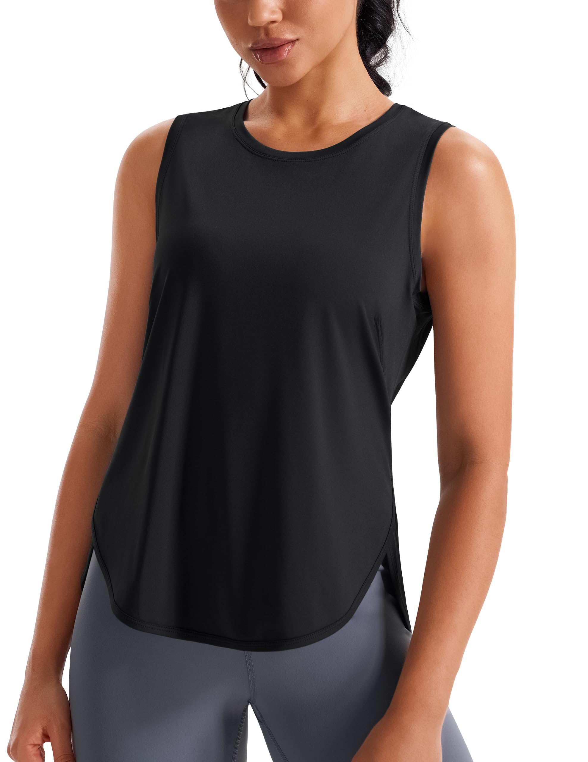 JOYSPELS Ice Silk Workout Tank Tops for Women Cool-Dry Sleeveless Loose Fit Yoga Shirts Athletic