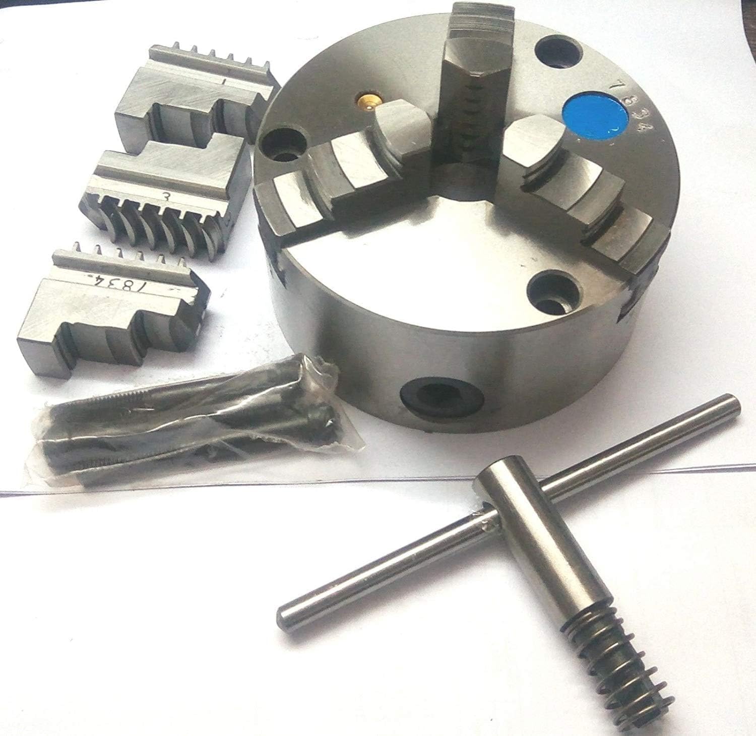 Precision 5" Inch (125mm) 3 Jaws Self Centring Chuck with Reversible Set Jaw + Self Exposure Key