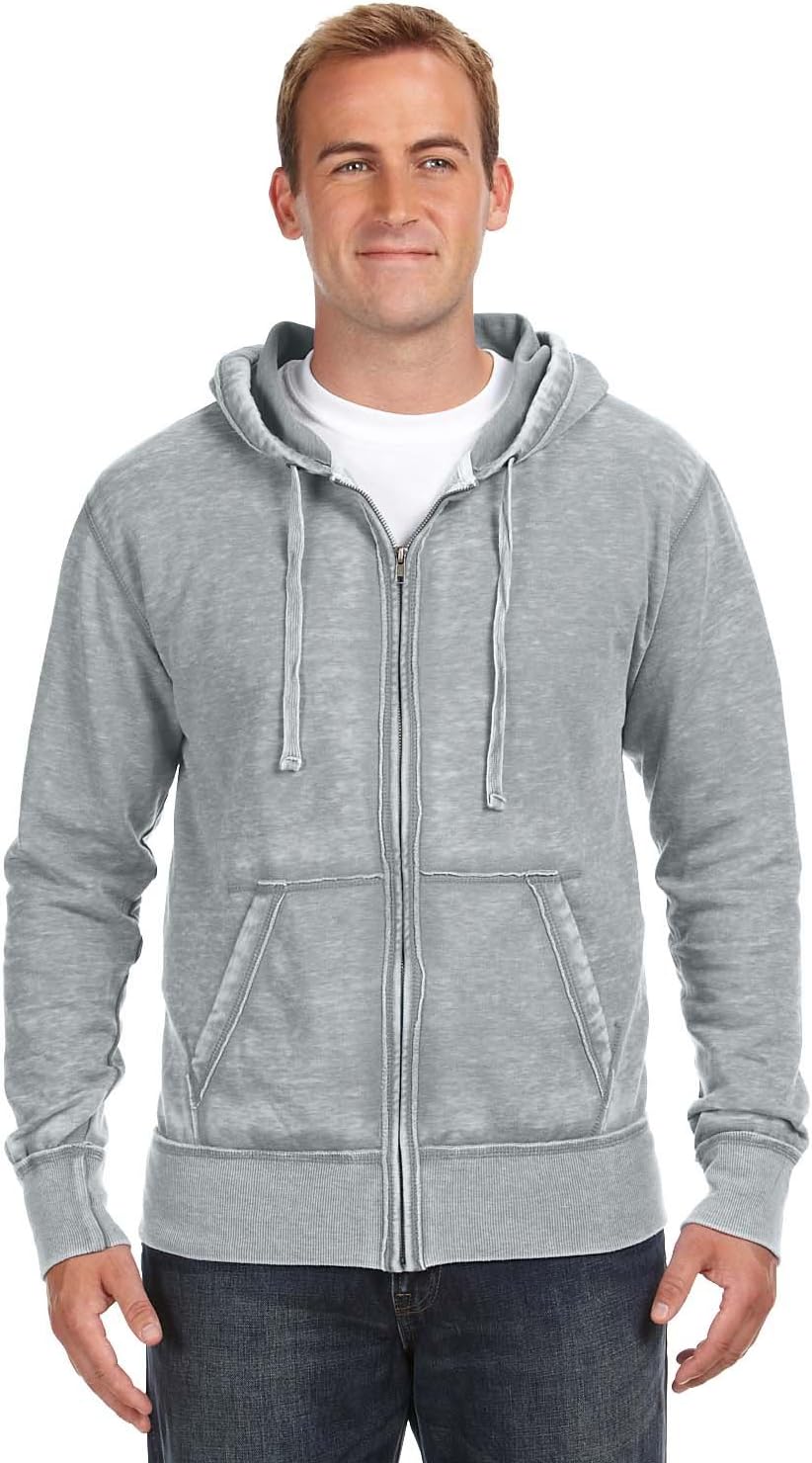 J. America mens Men's Zen Full Zip Hooded Sweatshirt