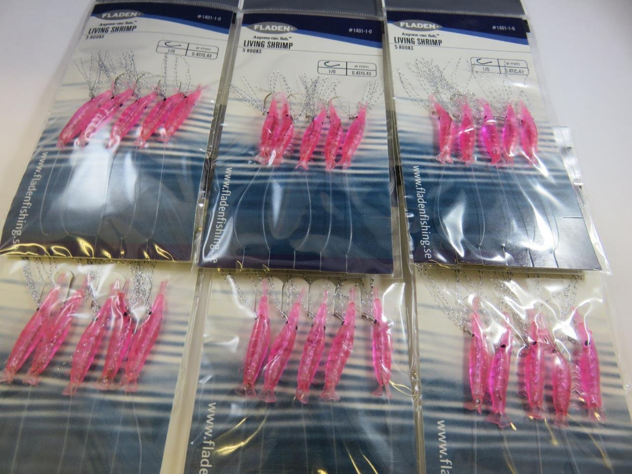 Six Pack of Well Priced Pink Shrimp Mackerel Feathers.
