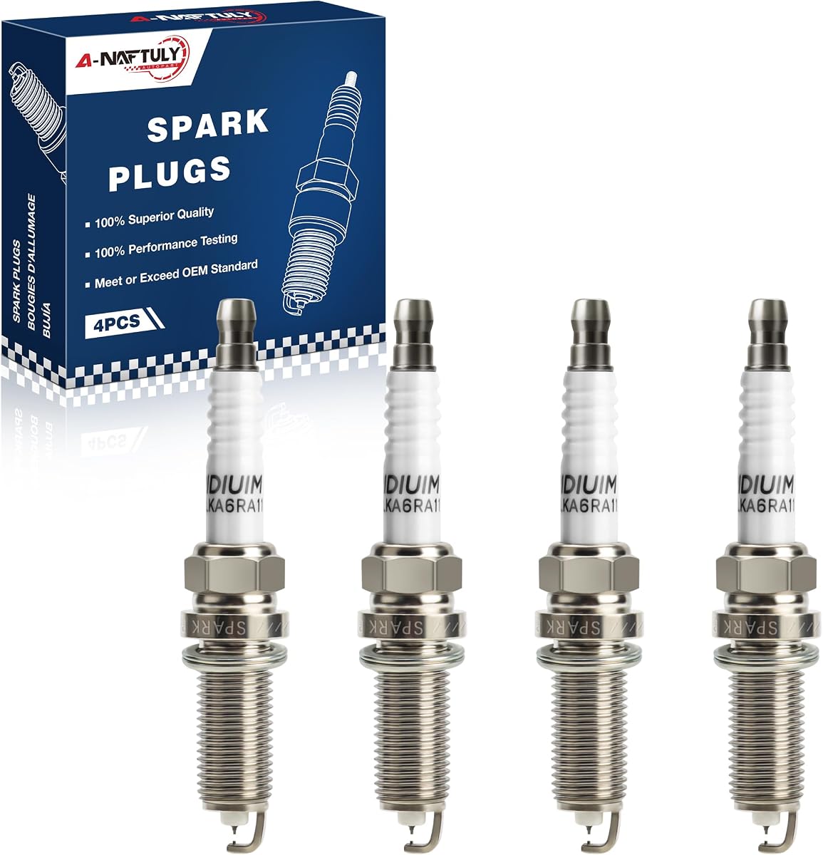 Paquete de 4 bujías dobles de iridio compatibles con Nissan Altima 2.5 2013 2014 2015 2016 2017 2018 y Nissan Rogue 2.5L 2014-2020 – Reemplaza 94702, DF6H-11A