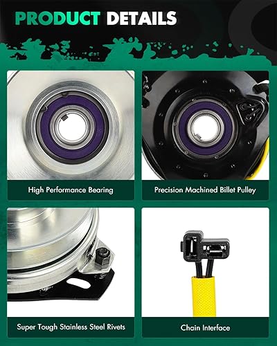 Vista 791 de SCITOO Embrague eléctrico de toma de fuerza AM119683 Compatible para Warner: 5217-35, 5217-6, 5217-7, 5217-9; para John Deere: 5217-7, AM119683