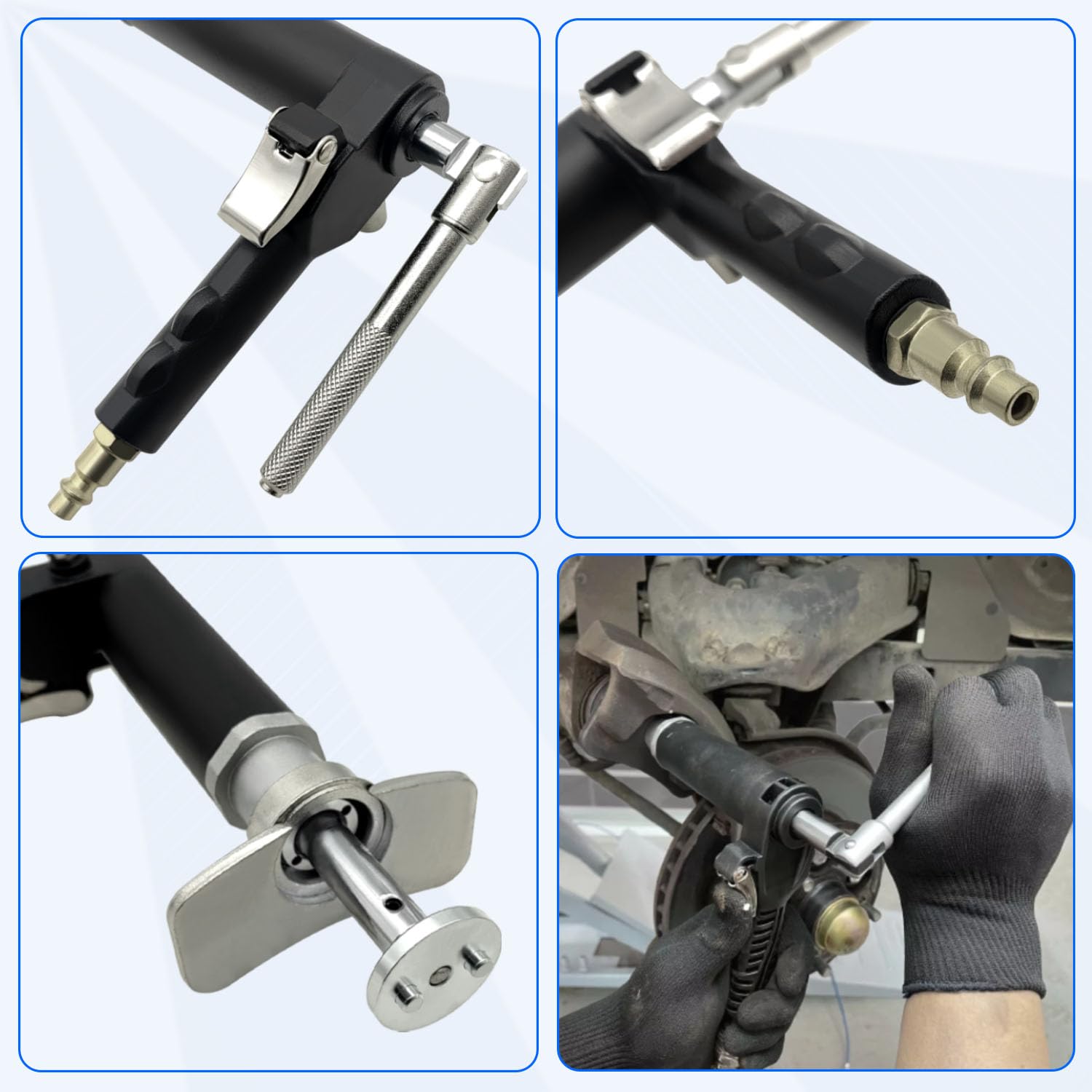 ZKTOOL Utensili per Pinze Freno Pneumatiche, Utensile per Riavvolgimento Pinze Freno Pneumatiche, Utensile per Regolazione Pompa Freno ad Aria, per la Sostituzione di Pastiglie/Dischi Freno