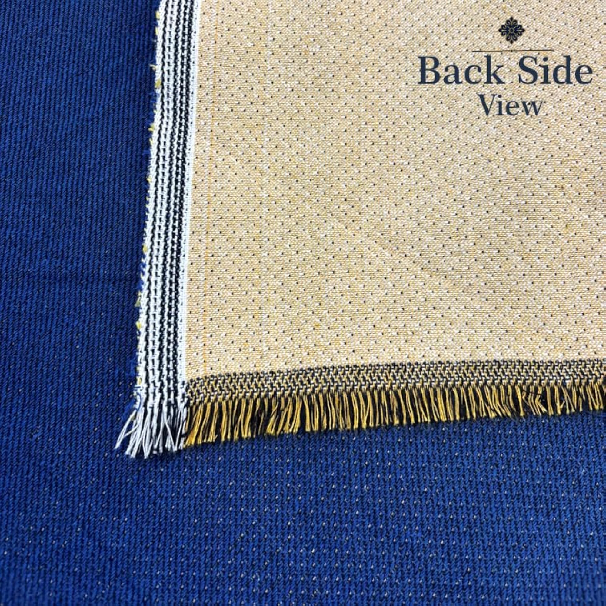 Solapur Cotton Premium Blanket, Modern Blue Horizon Design