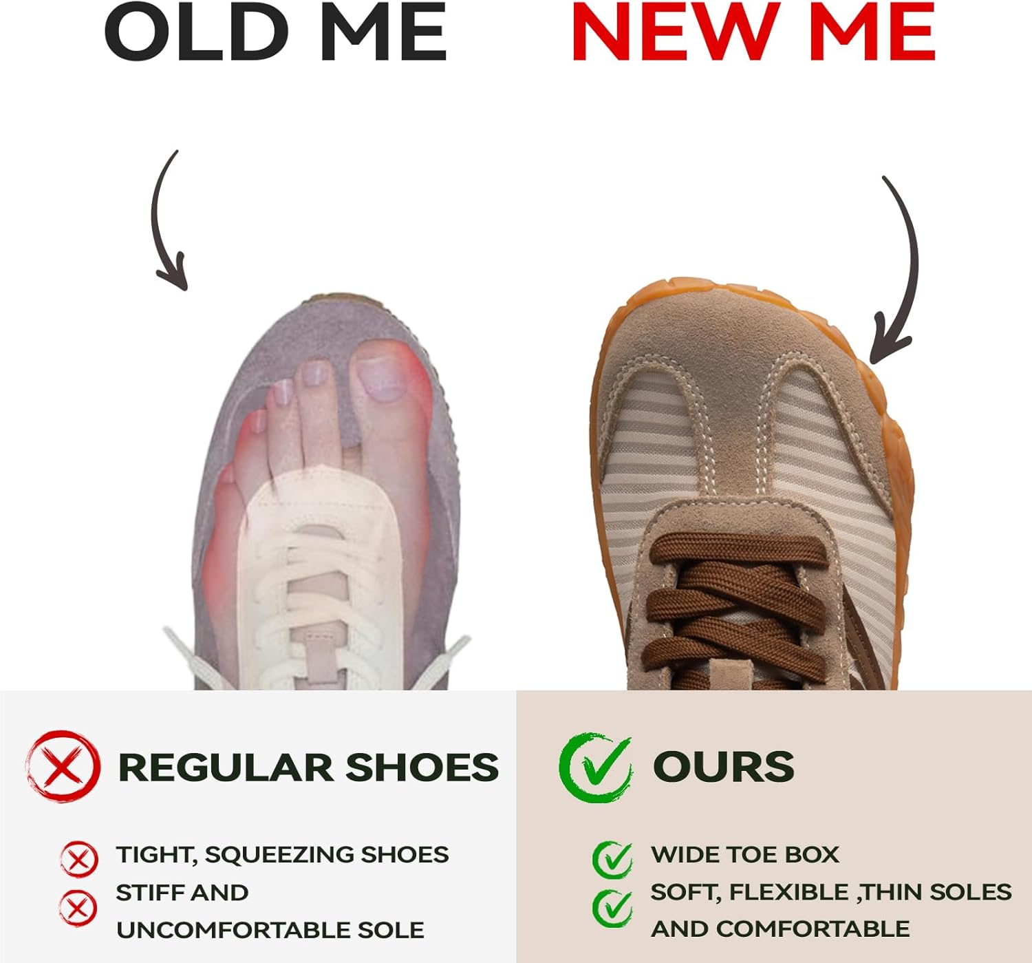 Barefoot Shoes Women Casual Sneakers,Wide Toe Box Shoes Women Zero Drop Barefoot Shoe Men,Minimalist Trail Running Shoe,Non-Slip Lightweight Breathable Comfortable Fashion Walking Hiking Shoes Unisex - Image 5