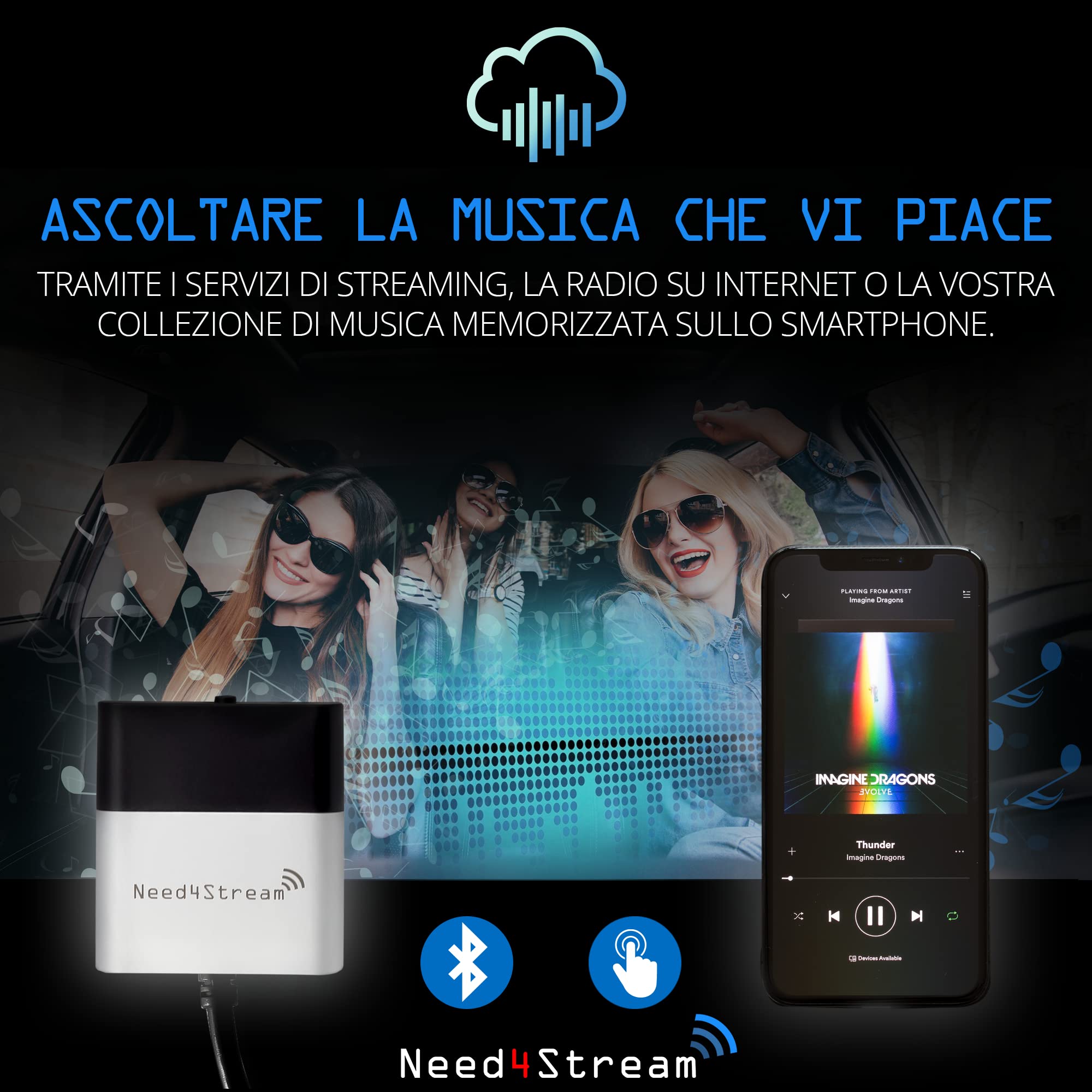 N4S300A_2G AD2P - Interfaccia audio Bluetooth con lista dei titoli, compatibile con Audi MMI 2G, Audi Music Interface AMI adattatore, compatibile con iPhone e smartphone Android