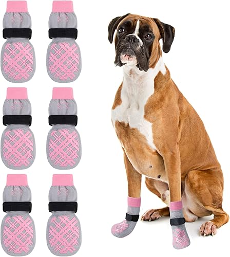 BEAUTYZOO - Calcetines para perros - Previenen la lamida, protección para suelos de madera dura - Zapatos para perros pequeños, medianos y grandes