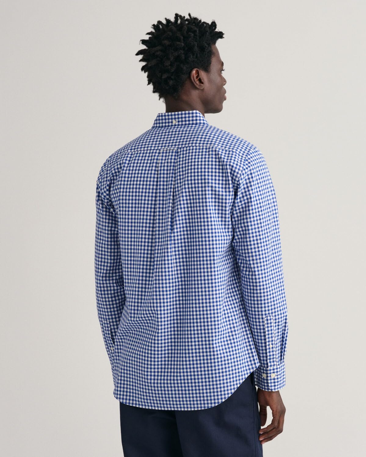 GANT Gant Shirt Gingham Poplin College Blue