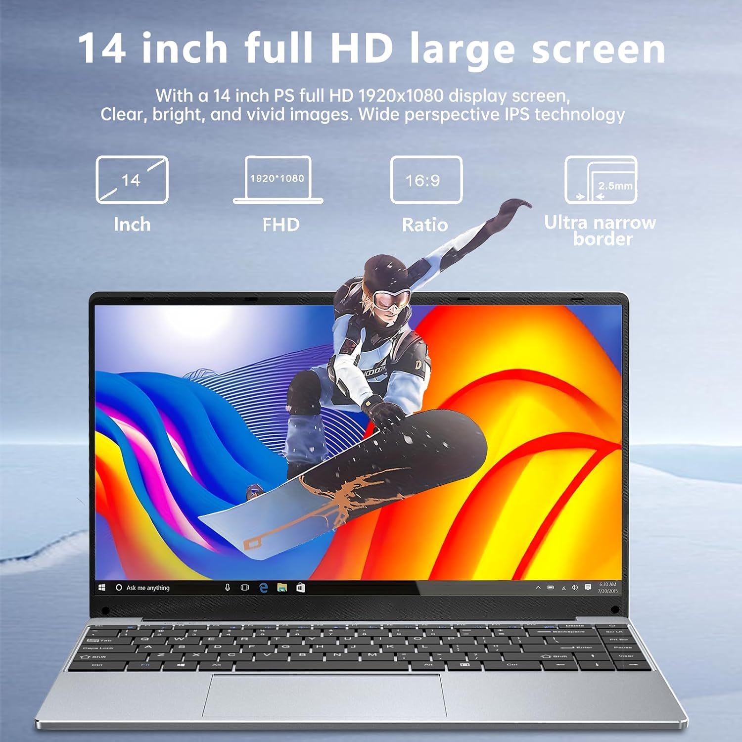 FUNYET Computer Portatile, N5095 (fino a 2,9 GHz), 8 GB RAM 256 GB SSD Win 11 Pro 14.1" IPS FHD 1920 * 1080 PC Portatile, Convertibile 180° Laptop Mini HDMI, DC, WiFi, USB3.0×2, Bluetooth 5.0