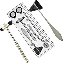 ArTLab-Neurological Percussion Set-Reflex Hammer Instrument Set, Includes Pinwheel, Babinski Hammer,Taylor Buck Hammer,Diagnostic Kit for Nurses,EMS,Students Set of 7 Black