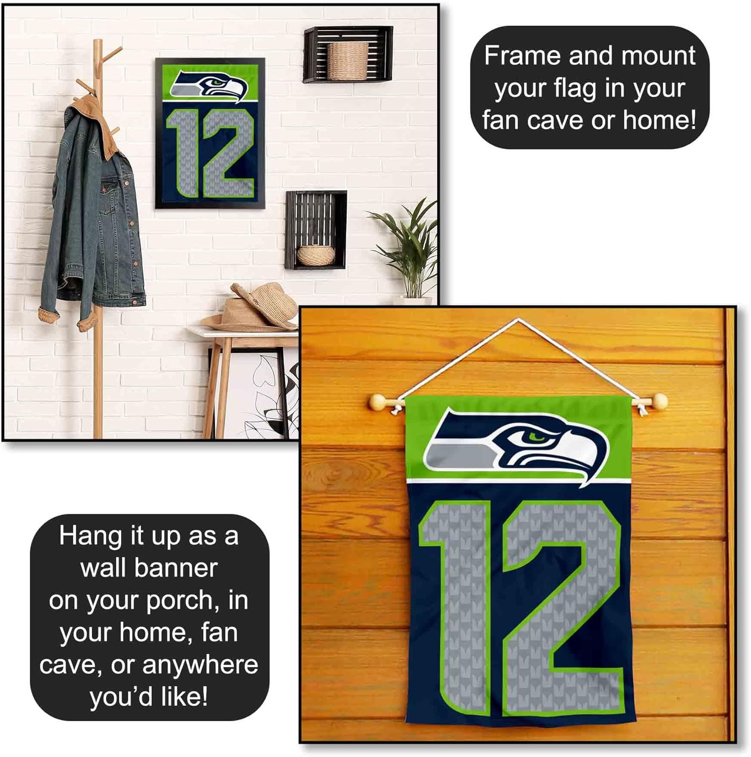 Seattle Seahawks 12th Man Decorative Yard Garden Flag